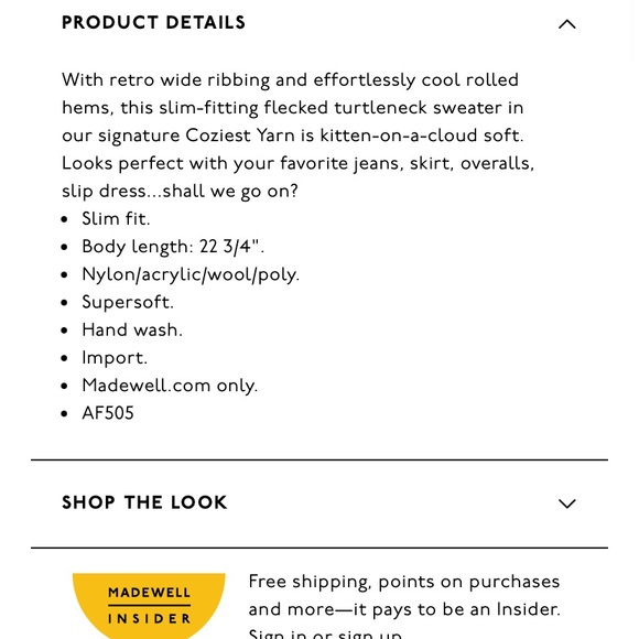 NWT Madewell Cozy Evercrest Turtleneck in Forest Green - Picture 5 of 6